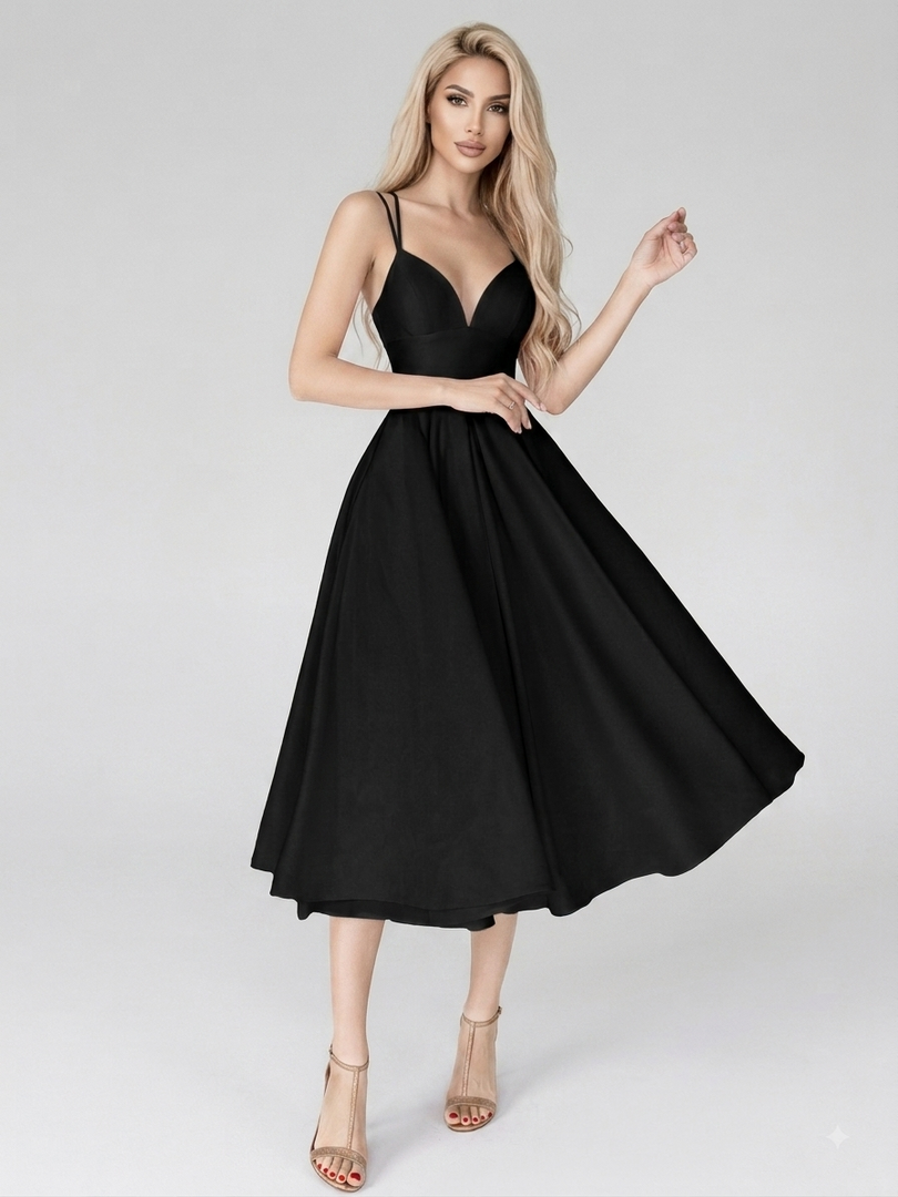 Women’s Sexy V-Neck A-Line Maxi Dress – Elegant Sleeveless Summer Long Dress for Party & Evening Wear
